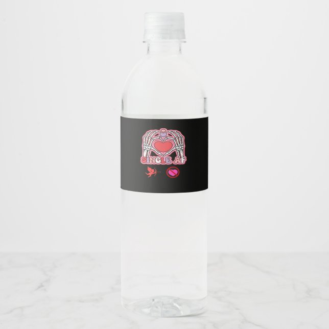 Hands Halloween Quote – Creepy Cute Slogan Water Bottle Label (Front)