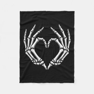 Hands Heart Sign Retro Halloween Costume Women Gir Fleece Blanket