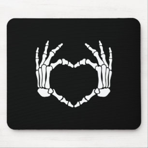 Hands Heart Sign Retro Halloween Costume Women Gir Mouse Mat