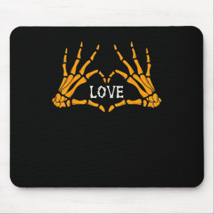 Hands Heart Sign Retro Halloween Costume Women Gir Mouse Mat