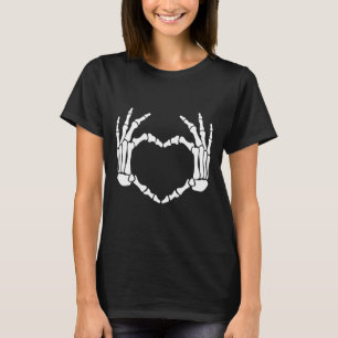 Hands Heart Sign Retro Halloween Costume Women Gir T-Shirt