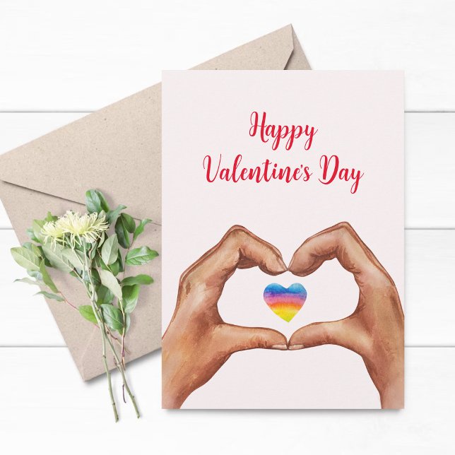 Hands Heart Valentine's day Holiday Card (Creator Uploaded)