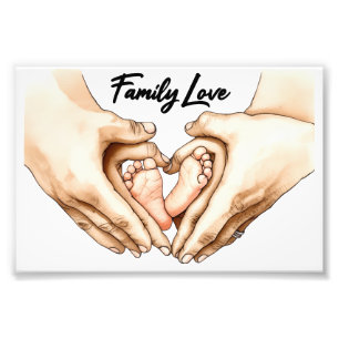 Hands Holding Baby Feet Photo Print