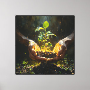 Hands Holding Hope Canvas Print