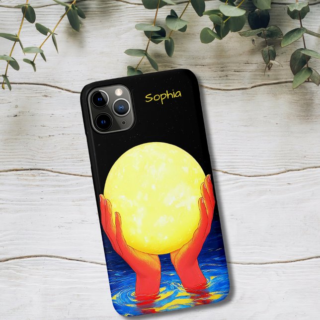 Hands Holding the Moon Case-Mate iPhone Case (Creator Uploaded)