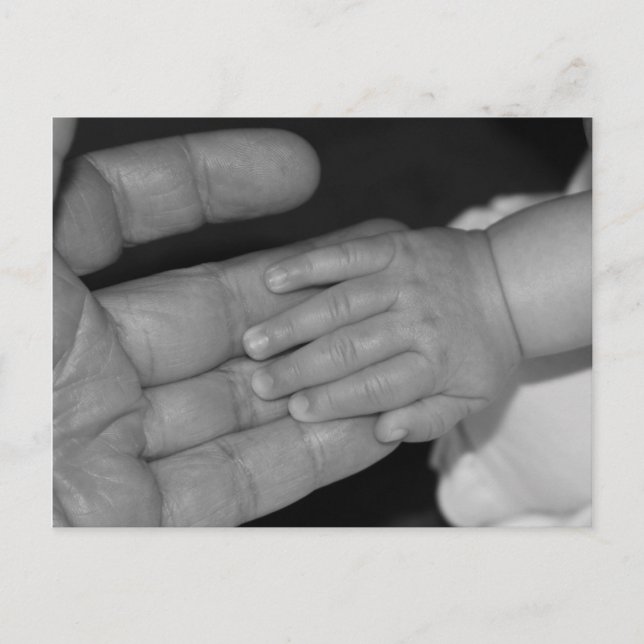 Hands in Black and White Postcard (Front)