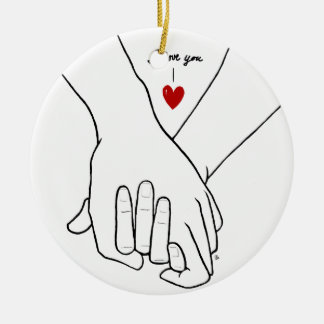 Hands in Love Ceramic Tree Decoration