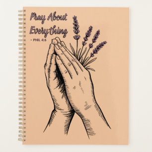 Hands in Prayer Devotional design- Lavender Planner