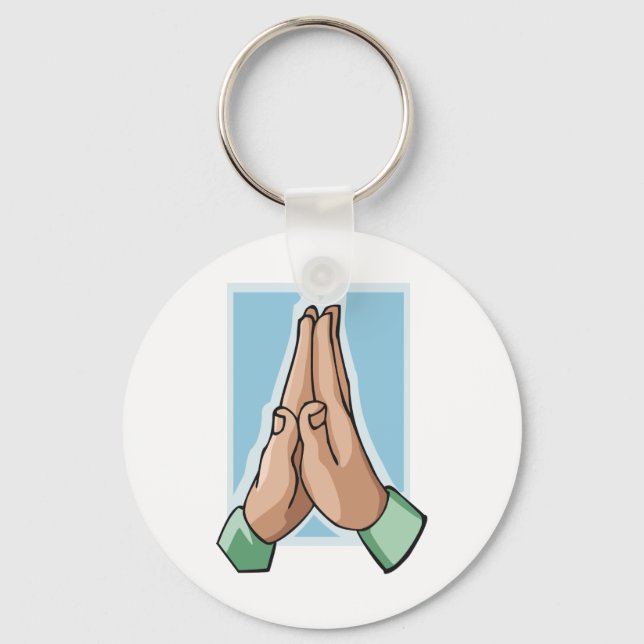 Hands In Prayer Key Ring (Front)