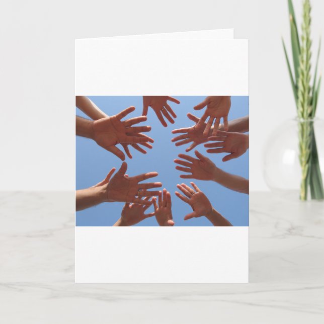 Hands In - teamwork Card (Front)