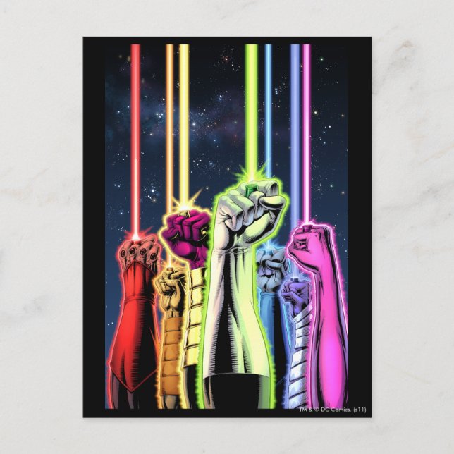 Hands in the air with rings -Colour Postcard (Front)