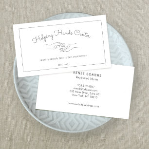 Hands Logo Adult Outpatient Caregiver Caregiving Business Card
