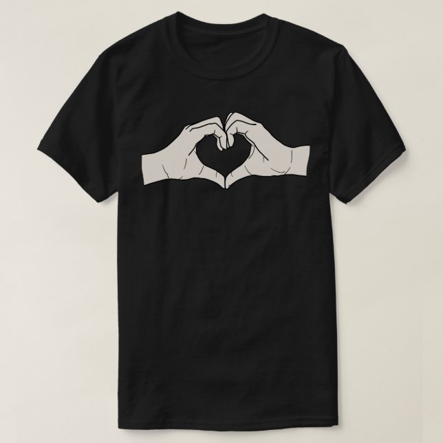 Hands Making A HeartLove Valentines Day T-Shirt (Design Front)