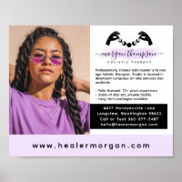 Hands & Moon Phase Massage Reiki Logo Marketing