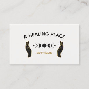 Hands Moon Phases Energy Worker Business Card