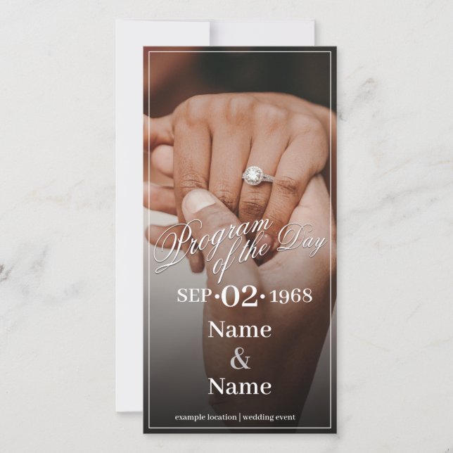 Hands of a Coloured Wedding Couple with Ring (Front)