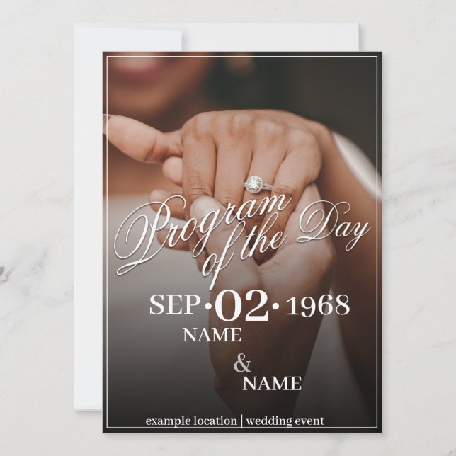 Hands of a Coloured Wedding Couple with Ring (Front)