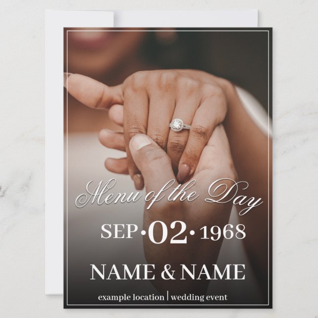 Hands of a Coloured Wedding Couple with Ring (Front)