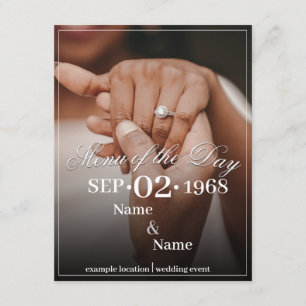Hands of a Coloured Wedding Couple with Ring Enclosure Card