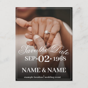 Hands of a Coloured Wedding Couple with Ring Enclosure Card