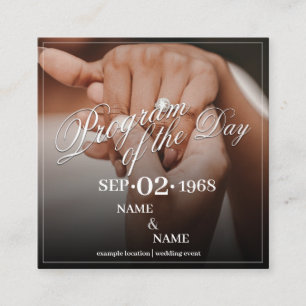 Hands of a Coloured Wedding Couple with Ring Enclosure Card