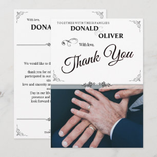Hands of a Gay Wedding Couple with Rings