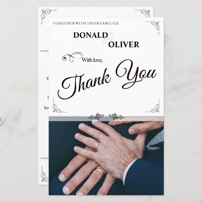 Hands of a Gay Wedding Couple with Rings (Front/Back)