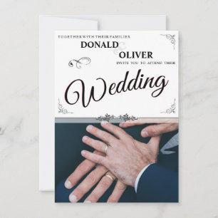 Hands of a Gay Wedding Couple with Rings