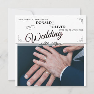 Hands of a Gay Wedding Couple with Rings
