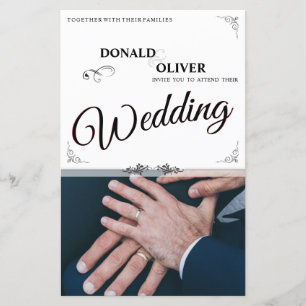 Hands of a Gay Wedding Couple with Rings