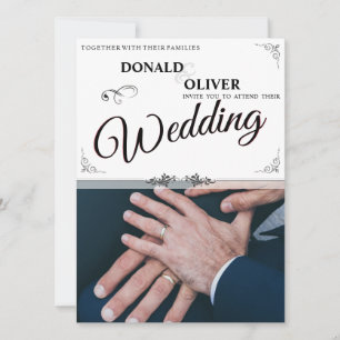 Hands of a Gay Wedding Couple with Rings