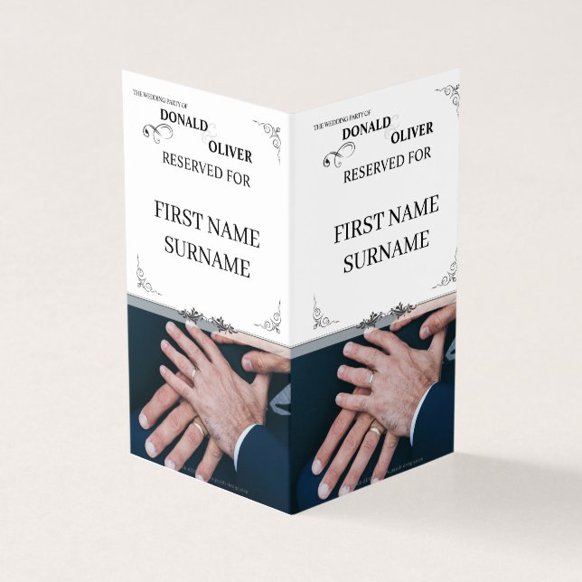 Hands of a Gay Wedding Couple with Rings (Outside)