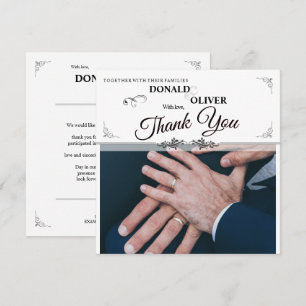 Hands of a Gay Wedding Couple with Rings