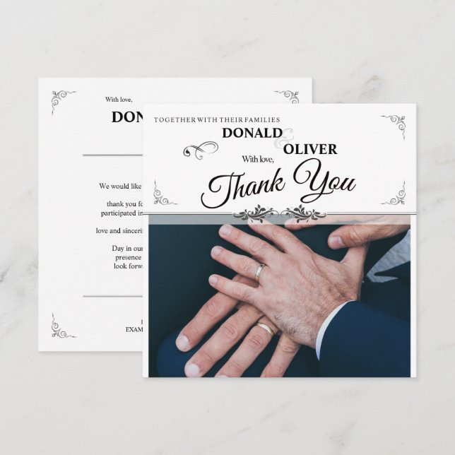 Hands of a Gay Wedding Couple with Rings (Front/Back)