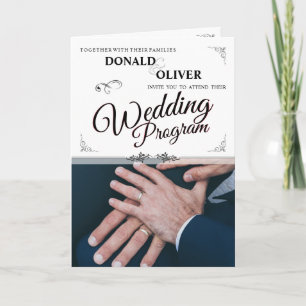 Hands Of A Gay Wedding Couple With Rings V 2.0 Card