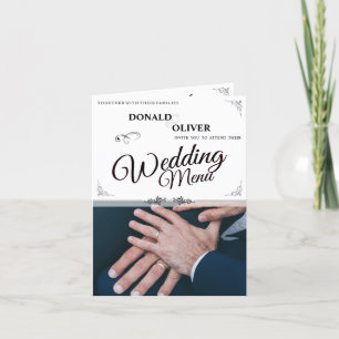 Hands Of A Gay Wedding Couple With Rings V 2.0 Thank You Card