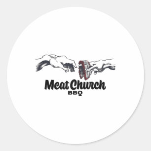 Hands Of Brisket Meat Church Bbq _1 Classic Round Sticker