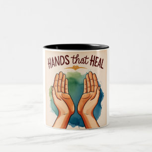Hands of Compassion: Unique Ceramic Mug