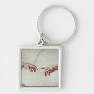 Hands of God and Adam Key Ring