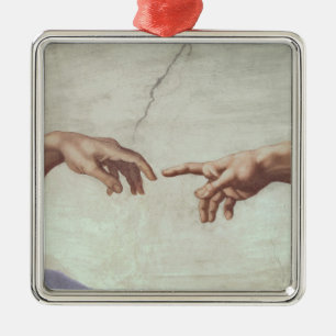 Hands of God and Adam Metal Tree Decoration