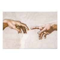 Hands of God the Father and Adam by Michelangelo