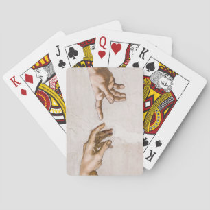 Hands of God the Father and Adam by Michelangelo Playing Cards