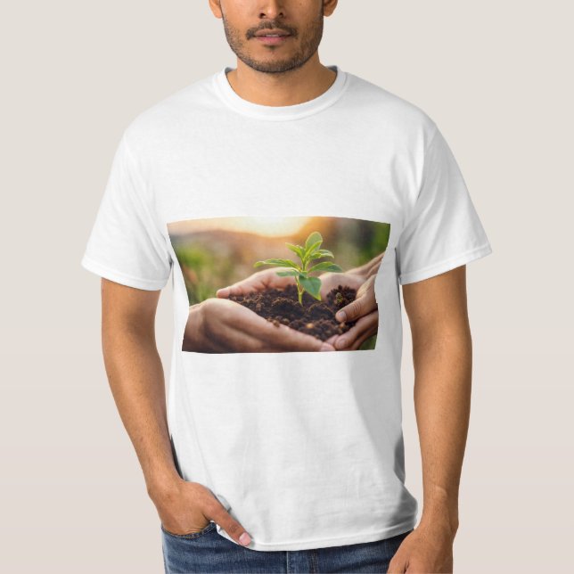 "Hands of Hope: Nurturing Nature" T-Shirt (Front)