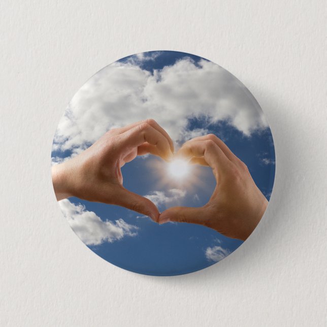 Hands of love 6 cm round badge (Front)