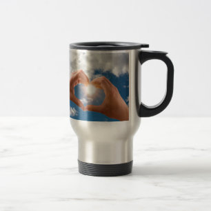 Hands of love travel mug