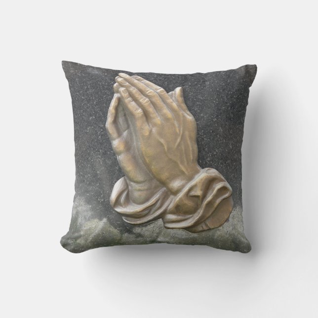 HANDS OF PRAYER CUSHION (Front)