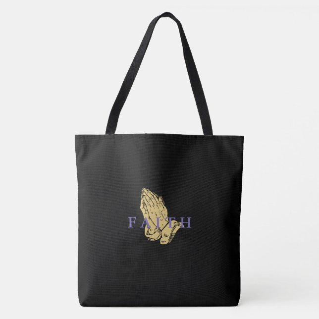Hands of Prayer Tote Bag (Front)