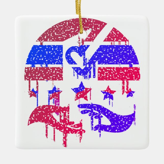 Hands of Unity Ceramic Ornament (Front)