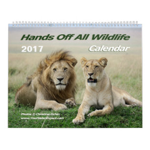 Hands Off All Wildlife Calendar (Two-Page)