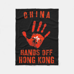 Hands Off Hong Kong China Protest Resist The Chine Fleece Blanket